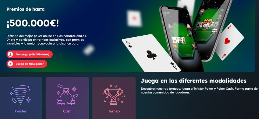 Torneo de póker Casino Barcelona online