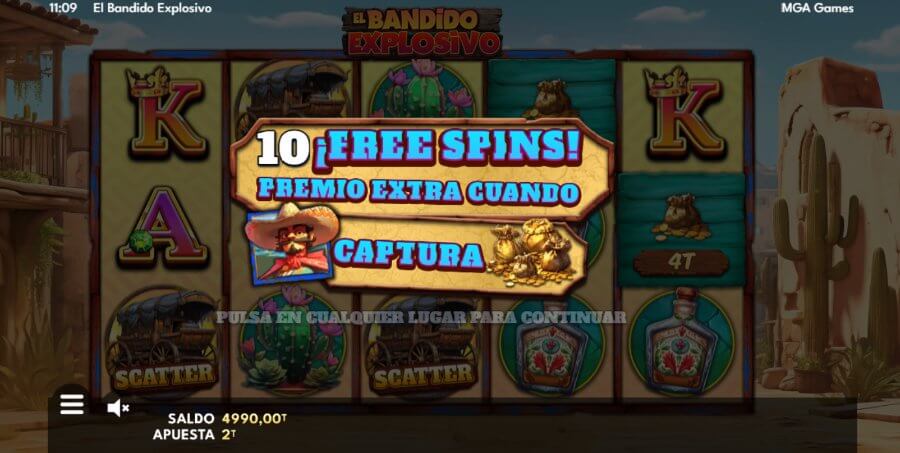 tiradas gratis slot El Bandido Explosivo