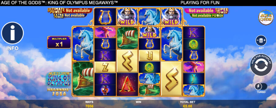 Juego de casino Age of the Gods: King of Olympus Megaways