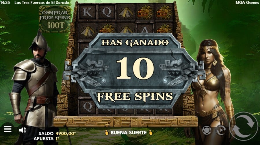 Slot online Las Tres Fuerzas de El Dorado tiradas gratis