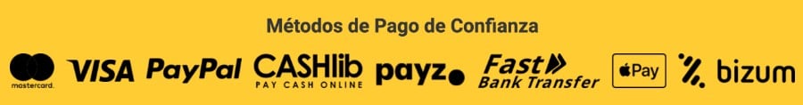 Métodos de pago disponibles en Mega Casino España