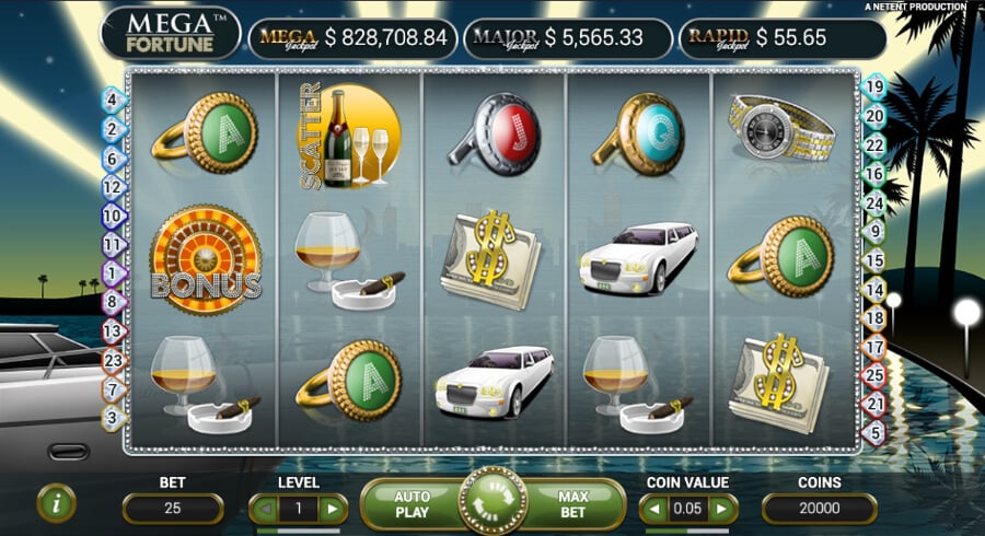 Slot progresiva Mega Fortune online