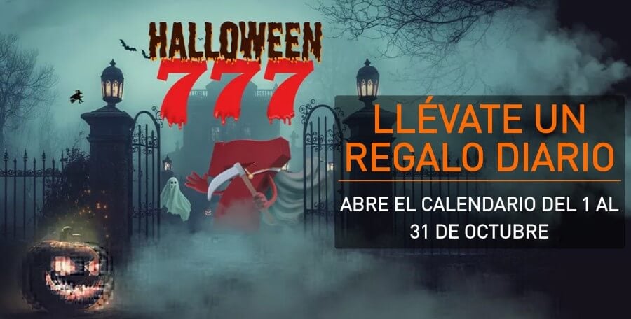 Regalo de bono diario Halloween Casino777 España