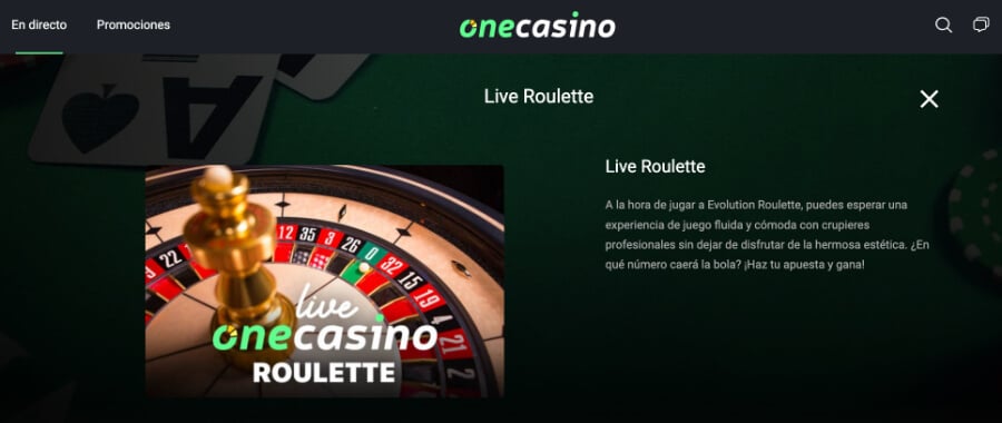 Casino online One jugar