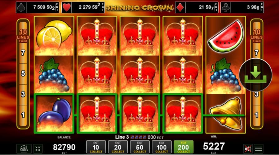 Shining Crown juego de casino