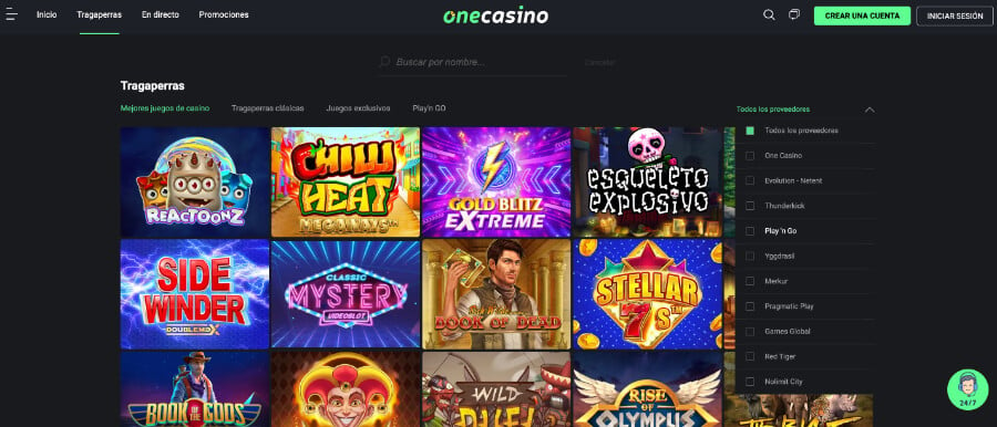Casino One juegos online