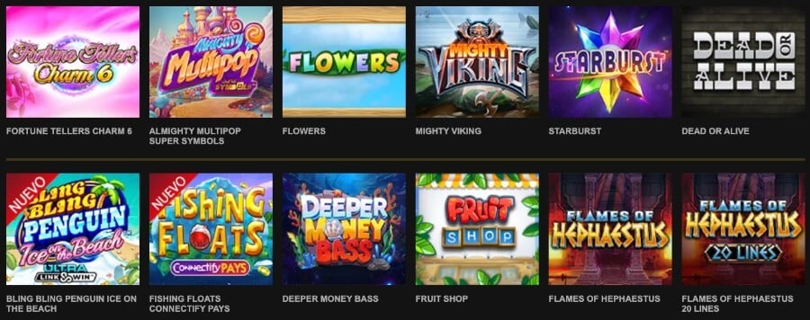 Juegos de casino disponibls en Videoslots Casino España