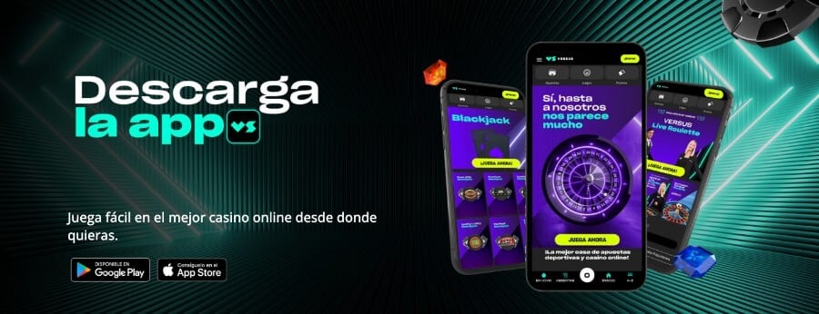 Cómo descargar la app móvil de Versus Casino