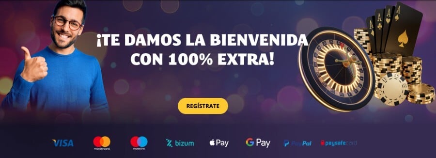 Bono de bienvenida 100 euros Yo Casino España