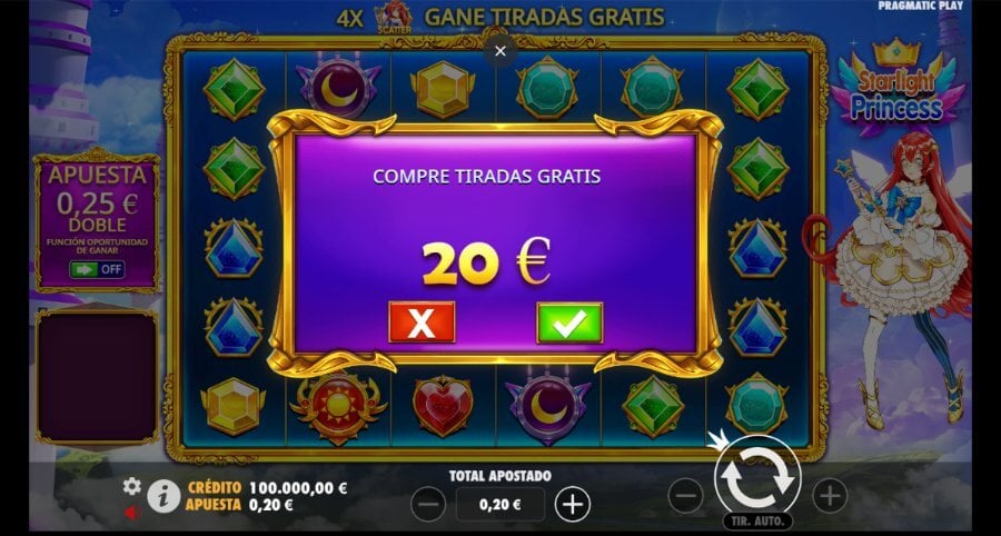 casinos con juego Starlight Princess giros gratis